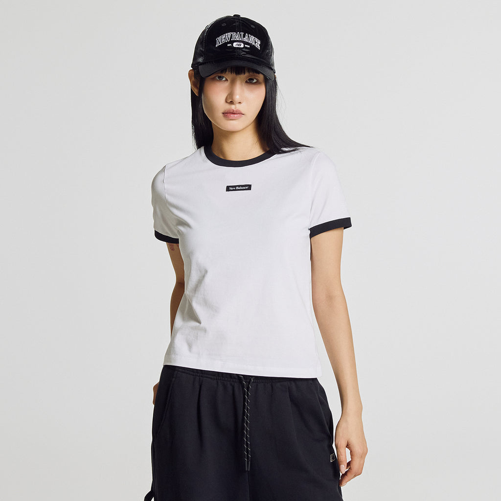 NEW BALANCE NBNEG2W462 / WOMEN IV short sleeve t-shirt (WHITE)
