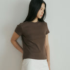 LINGSEOUL [1+1] classic cotton round t-shirts (4color)