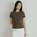 LINGSEOUL [1+1] classic cotton round t-shirts (4color)