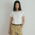 LINGSEOUL [1+1] classic cotton round t-shirts (4color)