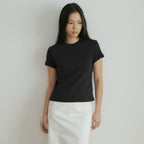 LINGSEOUL [1+1] classic cotton round t-shirts (4color)