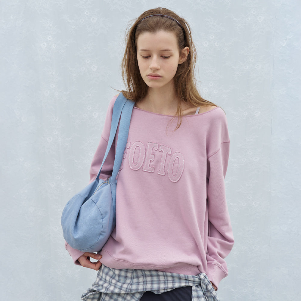 FOETO [3rd] Vintage cut off sweatshirt - pink lavender