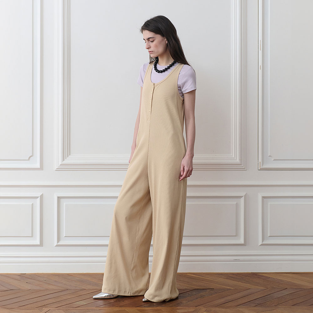 THEPORTA THEPORTA Jumpsuit Ribbed Button Long