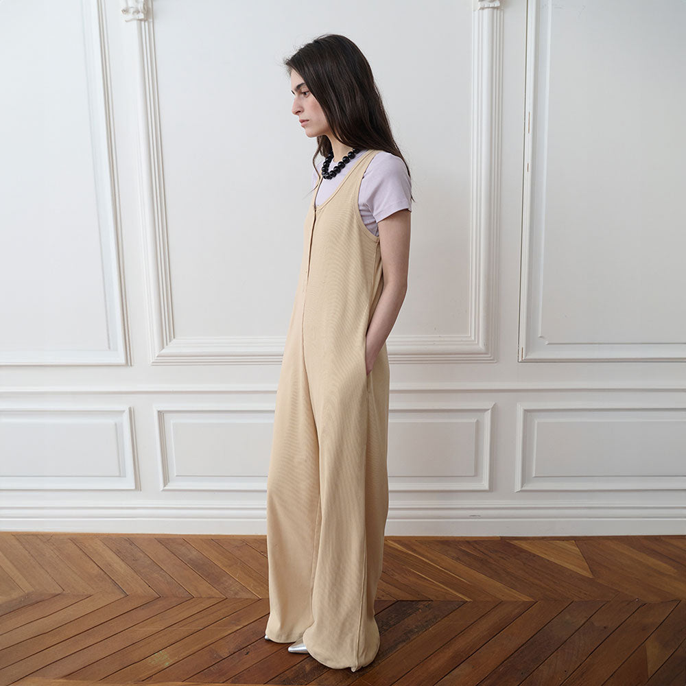 THEPORTA THEPORTA Jumpsuit Ribbed Button Long