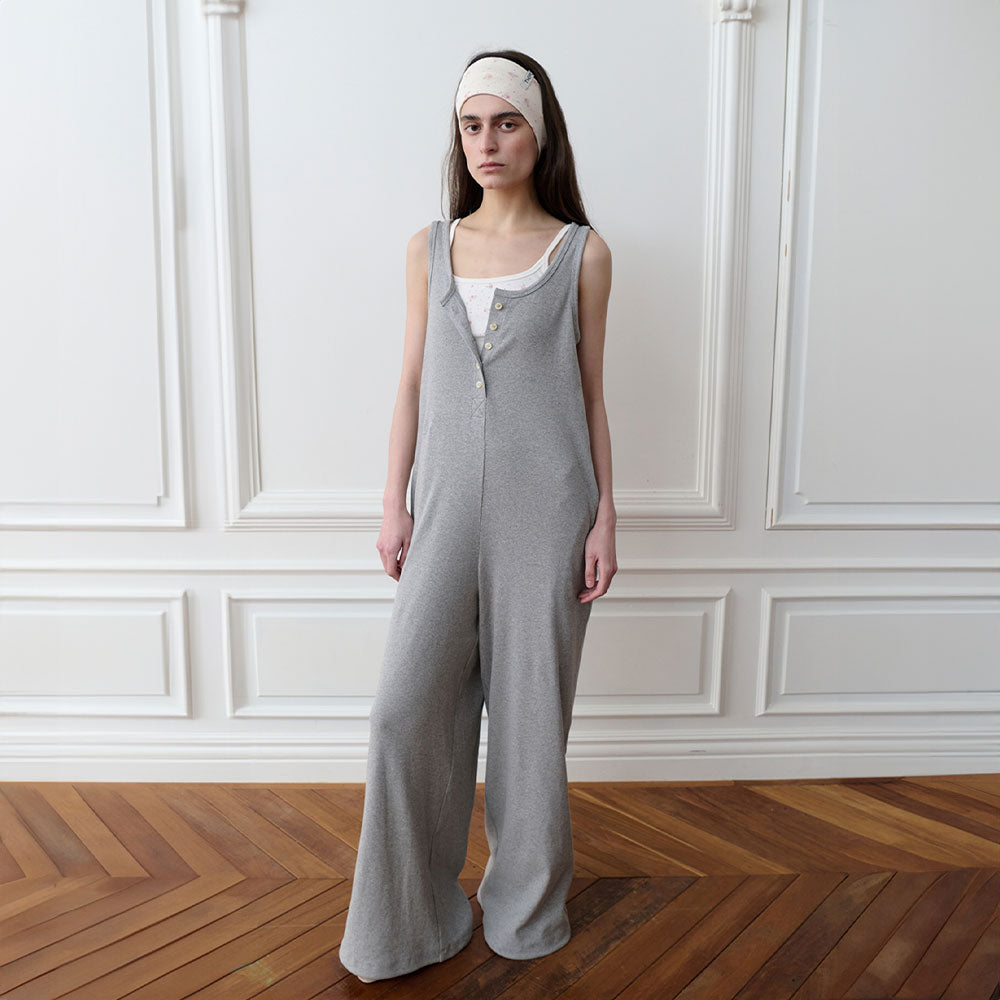 THEPORTA THEPORTA Jumpsuit Ribbed Button Long