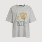 LUCKY CHOUETTE Chouetties by LUCKY CHOUETTE Graphic Short Sleeve T-shirt (melange grey) LATAX26300GYM