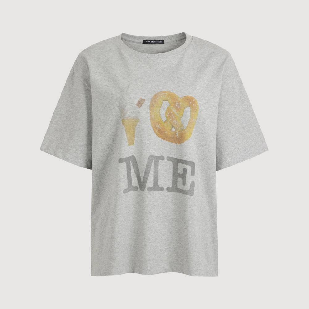 LUCKY CHOUETTE Chouetties by LUCKY CHOUETTE Graphic Short Sleeve T-shirt (melange grey) LATAX26300GYM