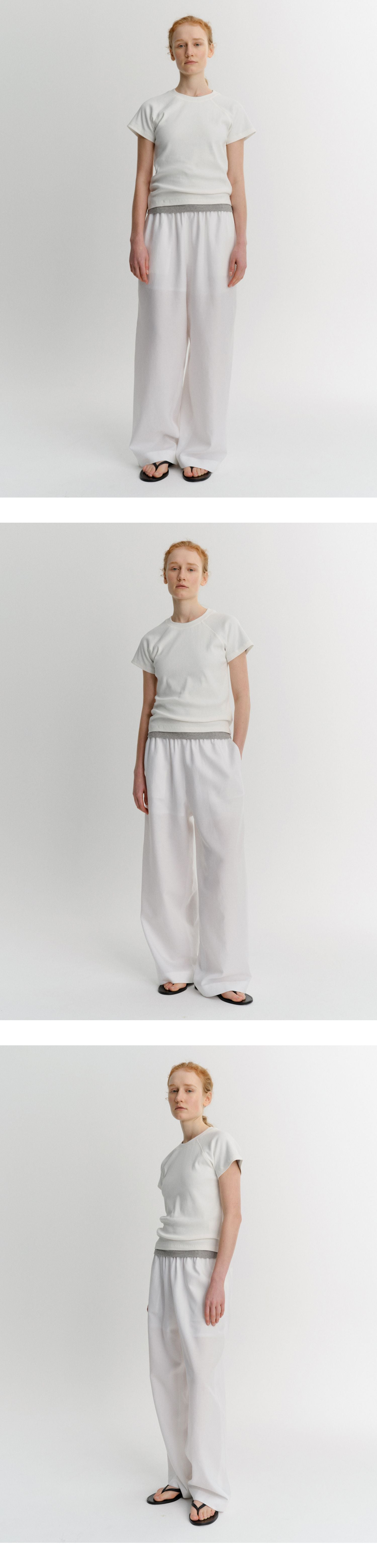EAAH RAGLAN RIB T-SHIRT (WHITE)