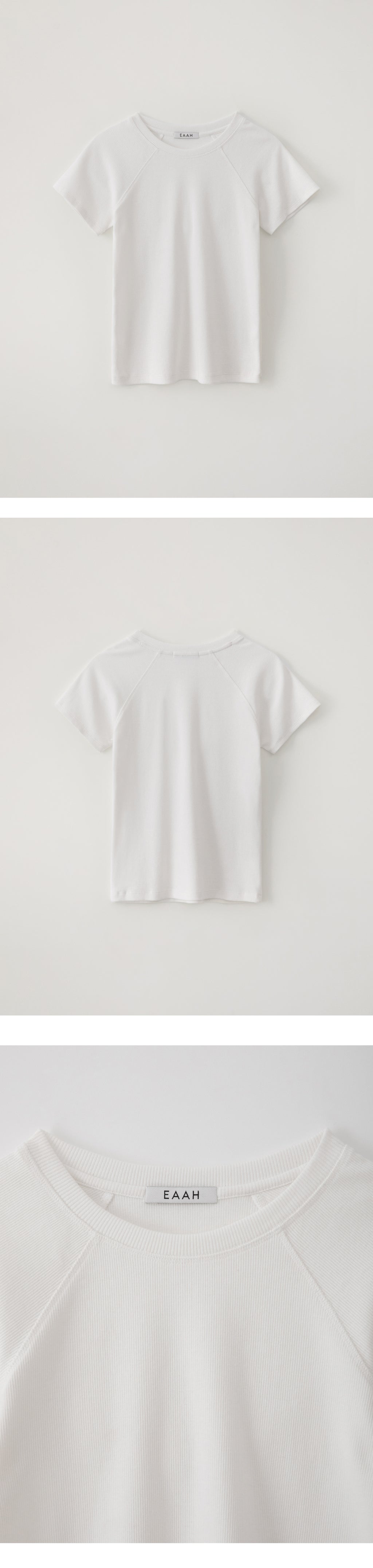 EAAH RAGLAN RIB T-SHIRT (WHITE)