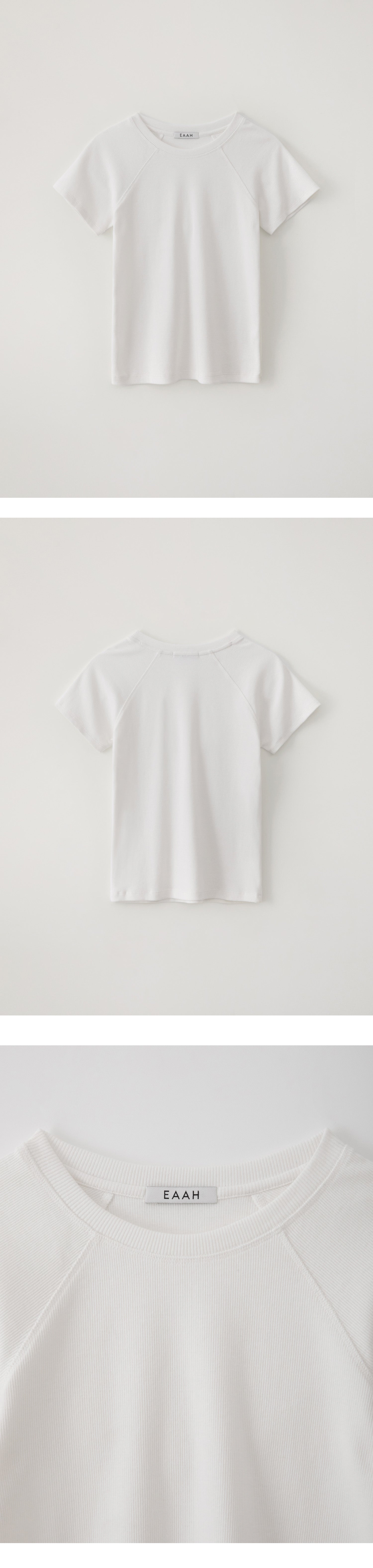 EAAH RAGLAN RIB T-SHIRT (WHITE)