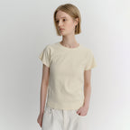EAAH RAGLAN RIB T-SHIRT (CREAM)