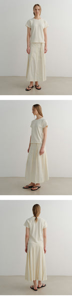 EAAH RAGLAN RIB T-SHIRT (CREAM)