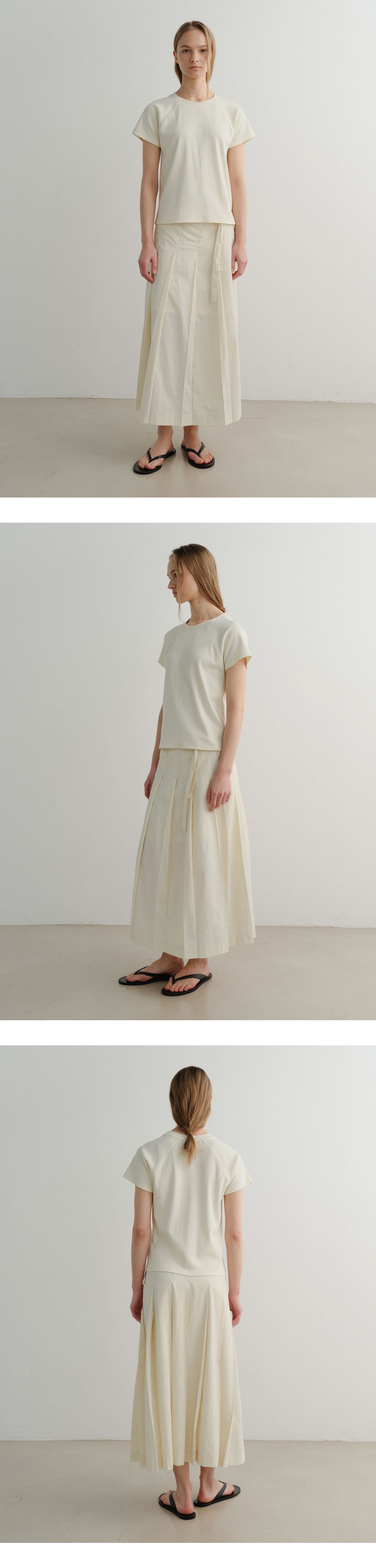 EAAH RAGLAN RIB T-SHIRT (CREAM)
