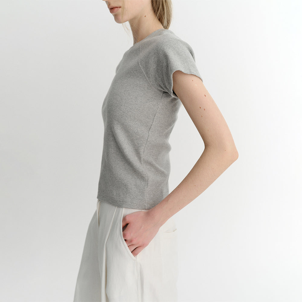 EAAH RAGLAN RIB T-SHIRT (GREY)