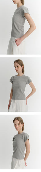 EAAH RAGLAN RIB T-SHIRT (GREY)