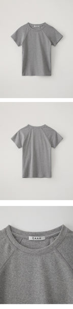 EAAH RAGLAN RIB T-SHIRT (GREY)