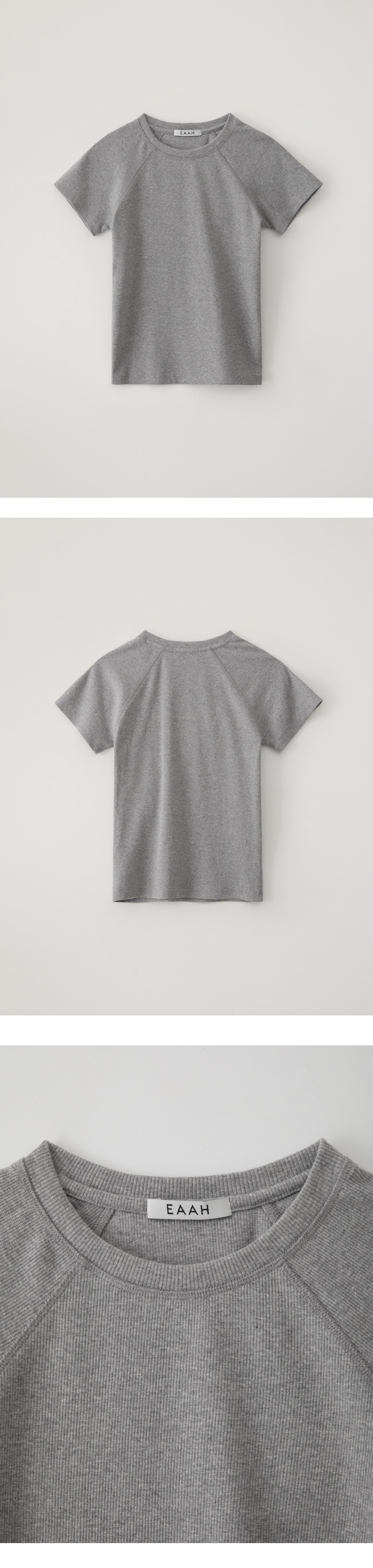 EAAH RAGLAN RIB T-SHIRT (GREY)
