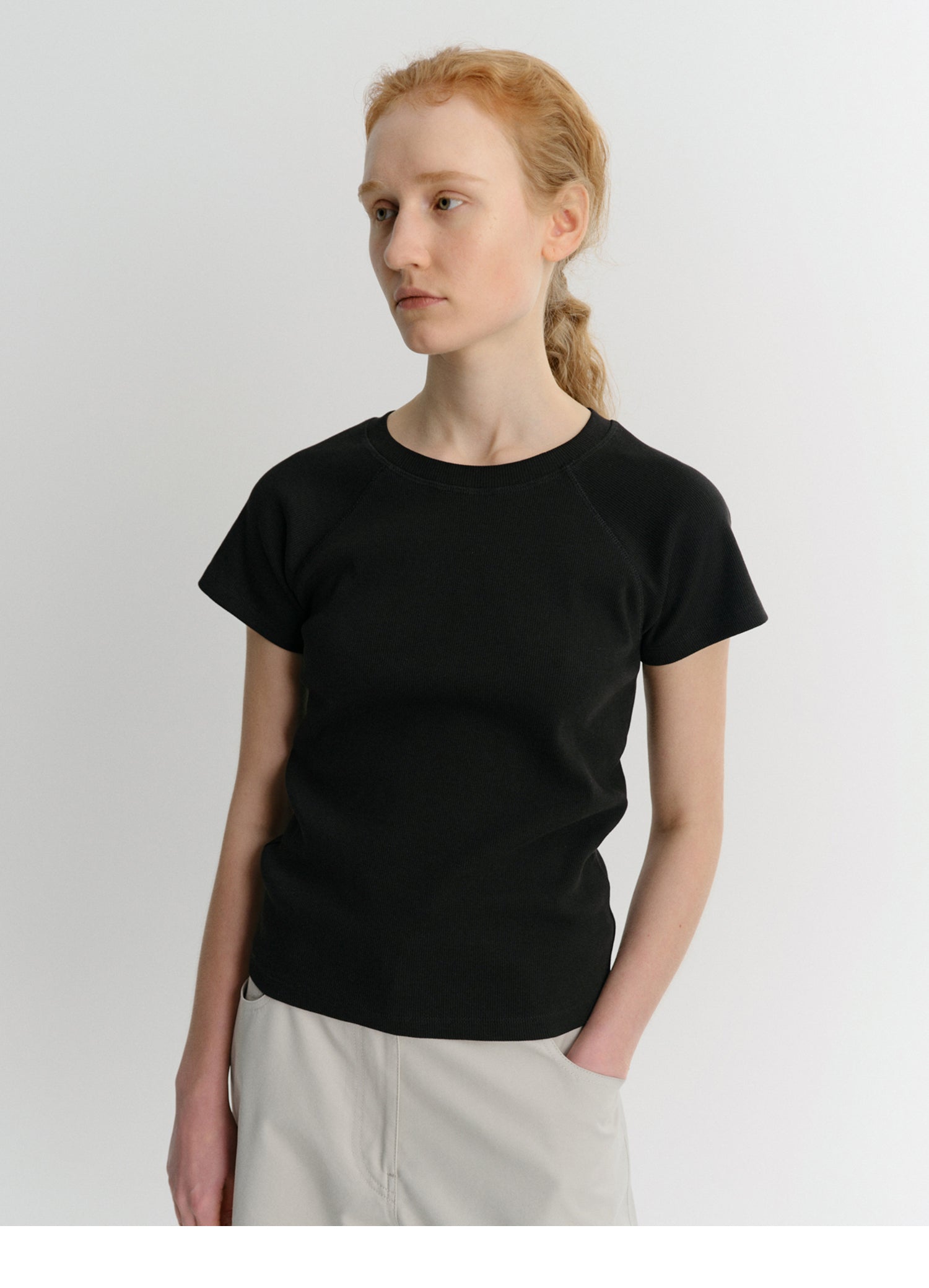 EAAH RAGLAN RIB T-SHIRT (BLACK)
