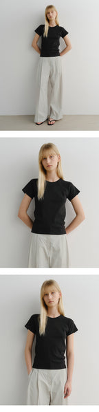 EAAH RAGLAN RIB T-SHIRT (BLACK)