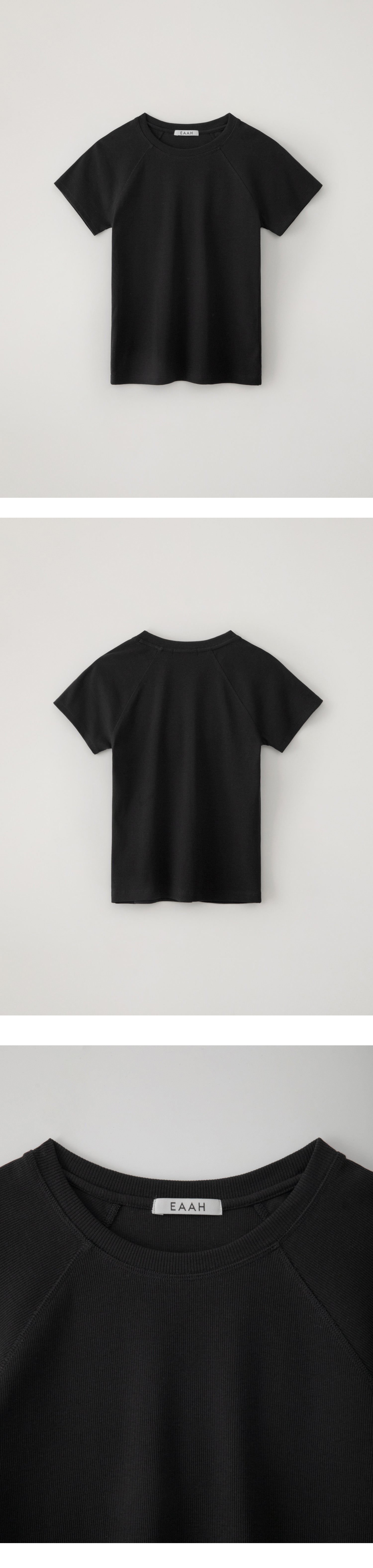 EAAH RAGLAN RIB T-SHIRT (BLACK)