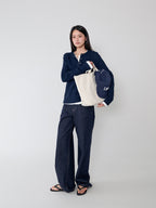 L'EAU [3rd] Tom waffle henley t-shirt_navy