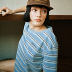 GREENBUTTER Cotton Stripe Tee (Indie Blue)
