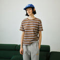 GREENBUTTER Cotton Stripe Tee (Brown)