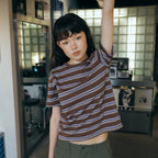 GREENBUTTER Cotton Stripe Tee (Brown)