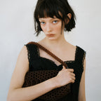 GREENBUTTER Lace Pintuck Sleeveless Blouse (Black)