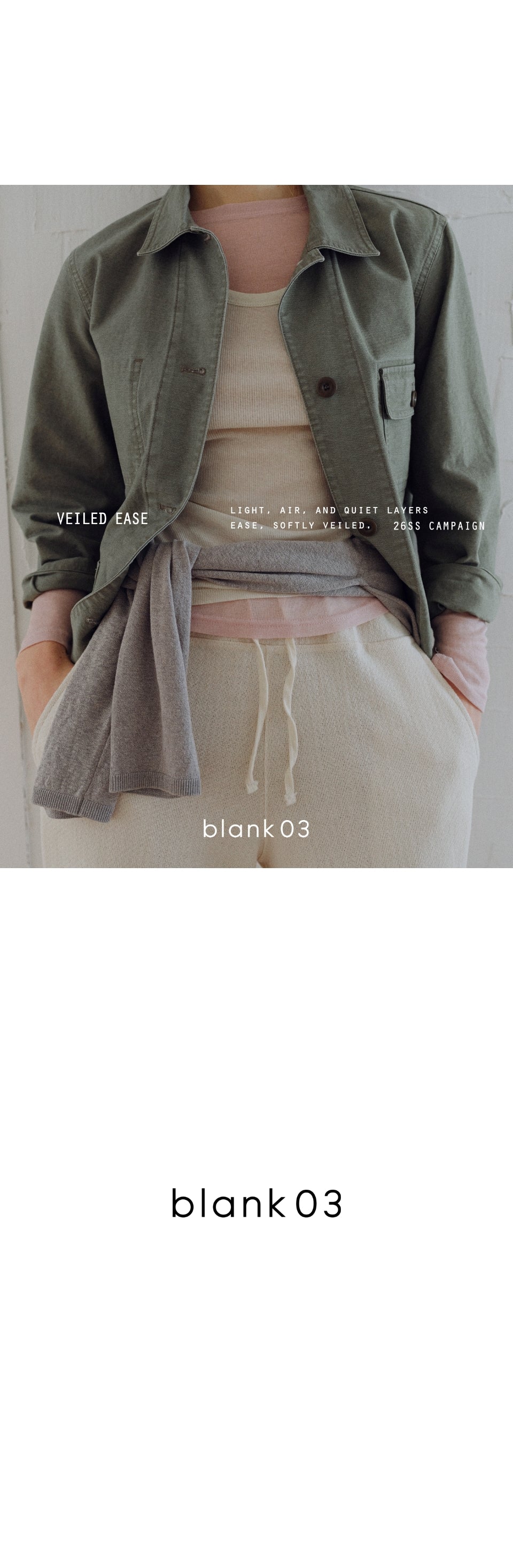 BLANK03 check pin-tuck blouse (navy)