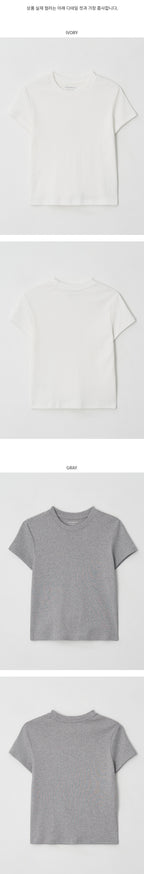 LINGSEOUL [1+1] classic cotton round t-shirts (4color)