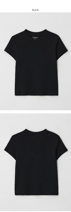 LINGSEOUL [1+1] classic cotton round t-shirts (4color)