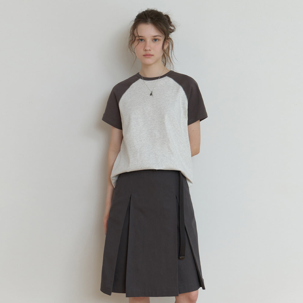 THE MITTEN [2nd] Brume half t-shirt (melange gray)