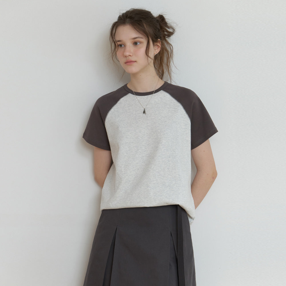 THE MITTEN [2nd] Brume half t-shirt (melange gray)