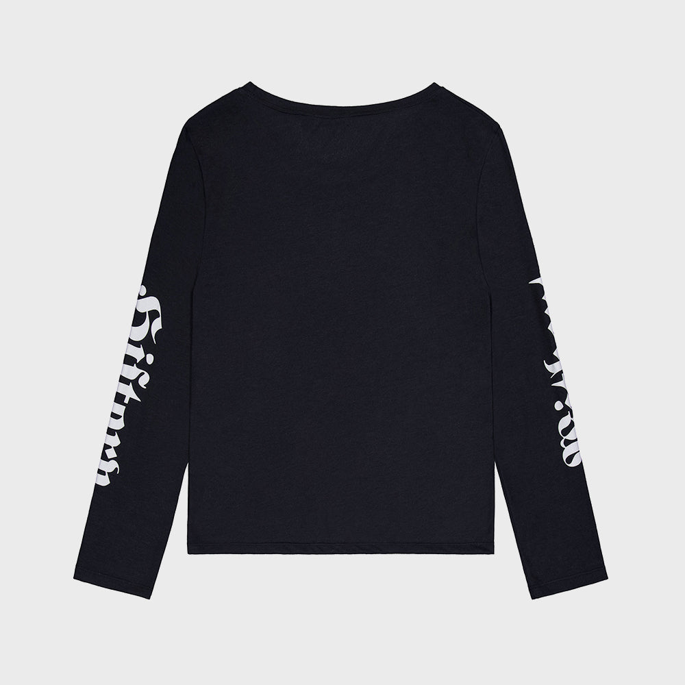 ROCKCAKE Slogan Mesh Top - Black
