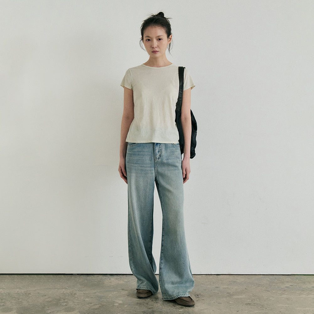 MONOCHROME [online exclusive] 26 rhea slim t-shirt (2color)