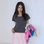 HOKUSPOKUS Essential Scoop Neck T-Shirt (8color)