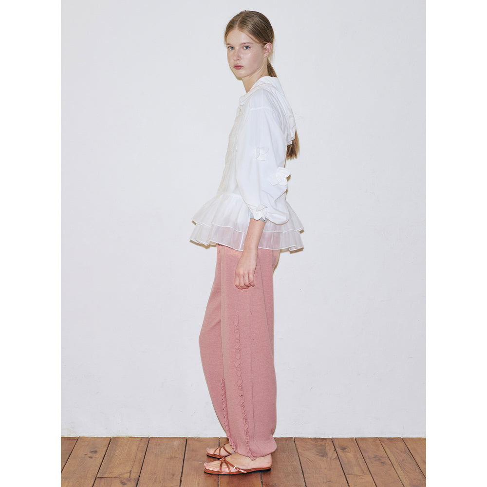 SINOON Flower Veil Blouse (White)