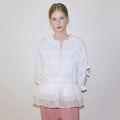 SINOON Flower Veil Blouse (White)