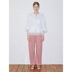 SINOON Flower Veil Blouse (White)