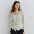 URAGO Ribbed sleeveless cardigan set_3colors