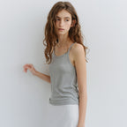 URAGO Ribbed sleeveless cardigan set_3colors