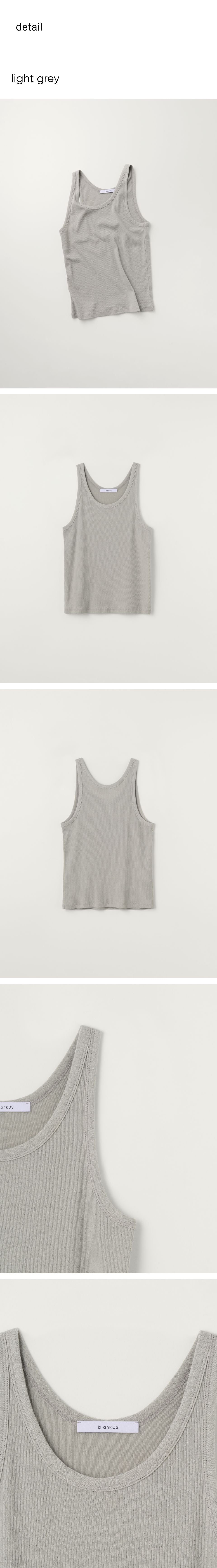 BLANK03 layered cotton sleeveless t-shirt (5colors)