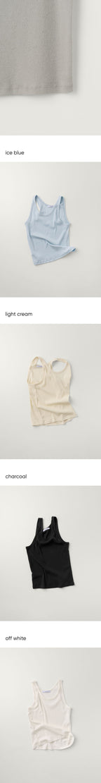 BLANK03 layered cotton sleeveless t-shirt (5colors)