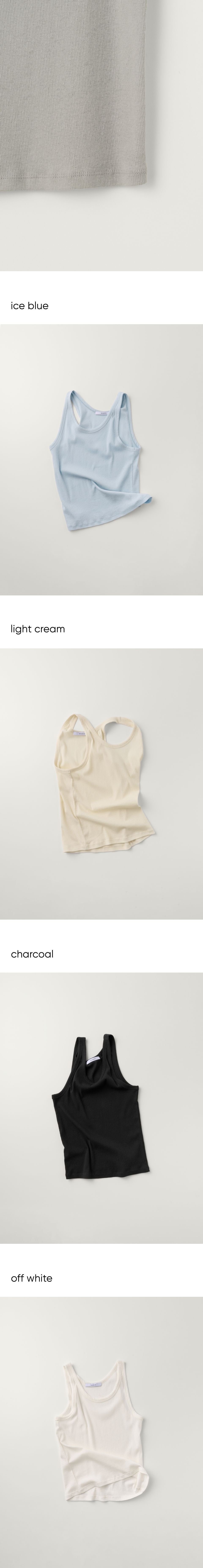 BLANK03 layered cotton sleeveless t-shirt (5colors)