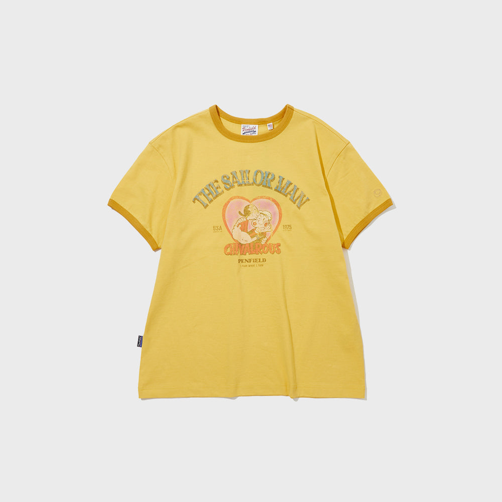 PENFIELD Vintage Series CHIVALROUS Short Sleeve T-Shirt Yellow_FS2KT43U