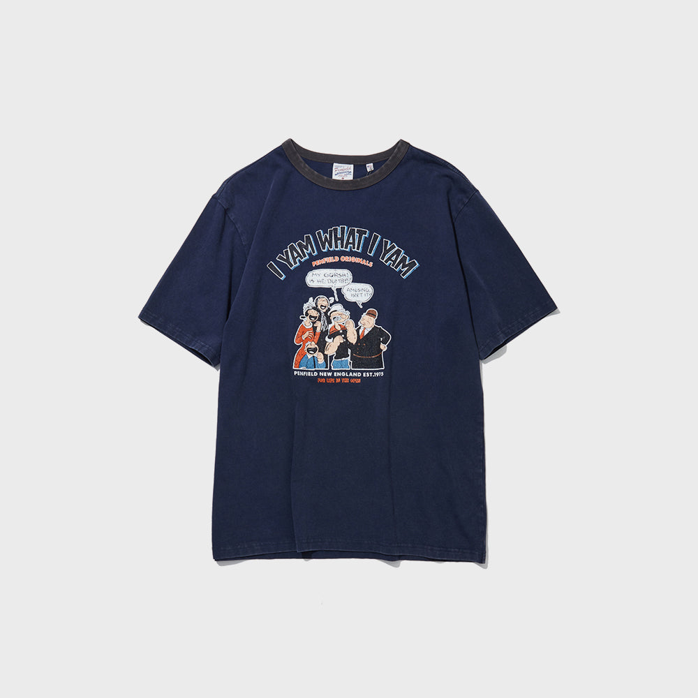 PENFIELD Vintage Series I YAM WHAT I YAM Short Sleeve T-Shirt Navy_FS2KT52U