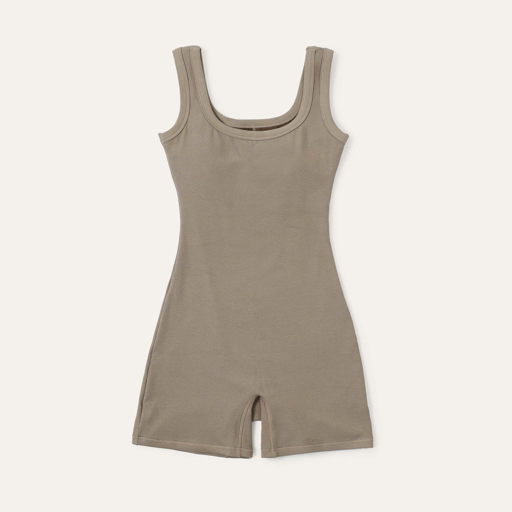 AUBER AUBER Ribbed Bodysuit - Taupe