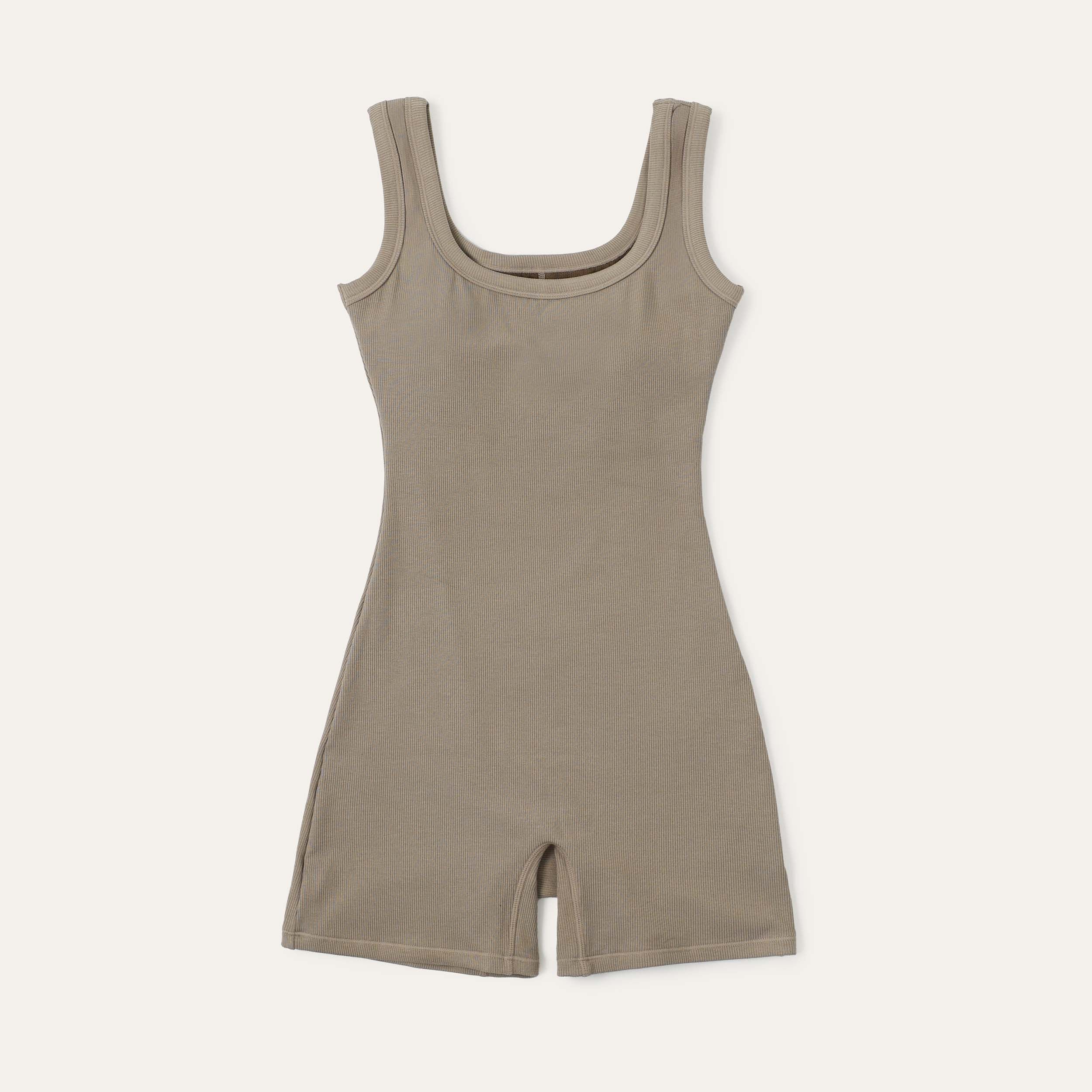 AUBER AUBER Ribbed Bodysuit - Taupe
