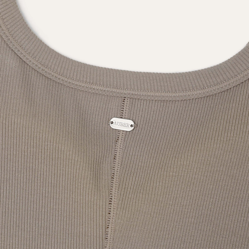 AUBER AUBER Ribbed Bodysuit - Taupe